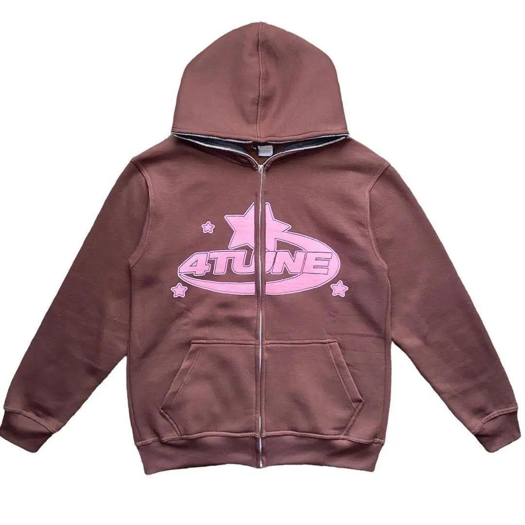 Brown Full Zip Bluza