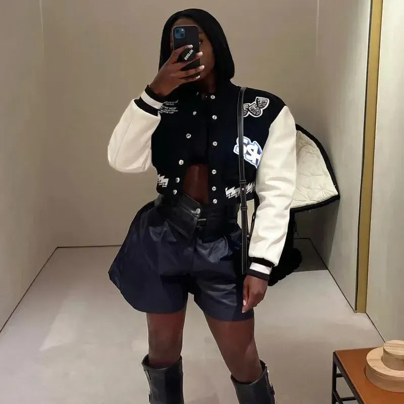 Cropped Varsity KURTKA