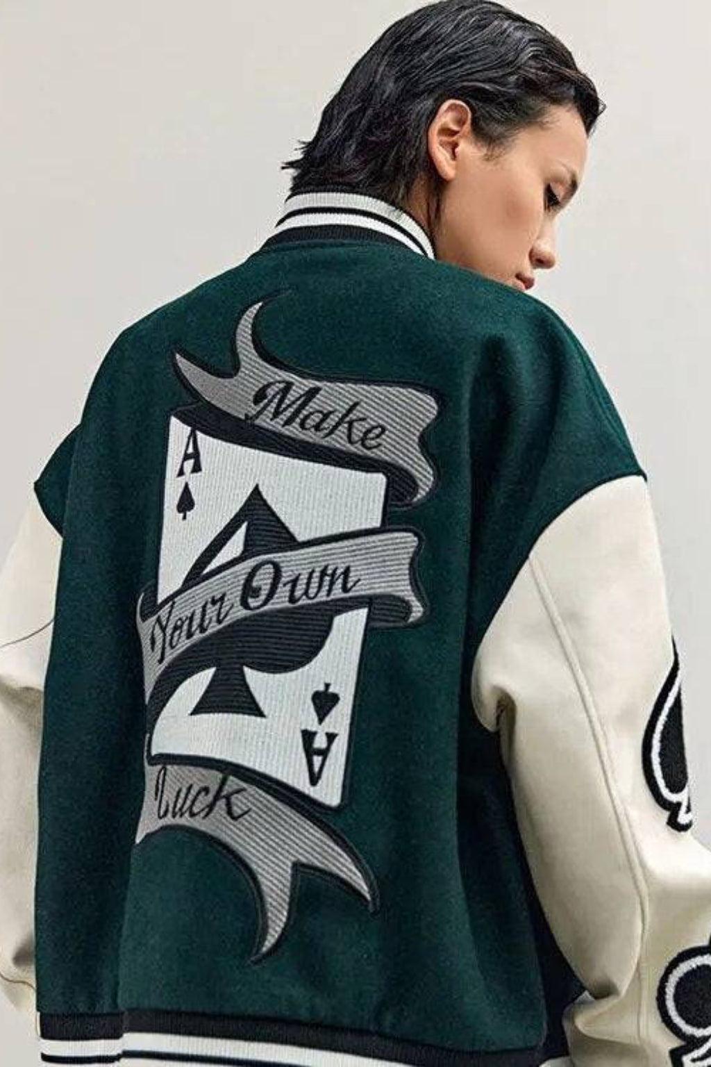 Green Varsity KURTKA