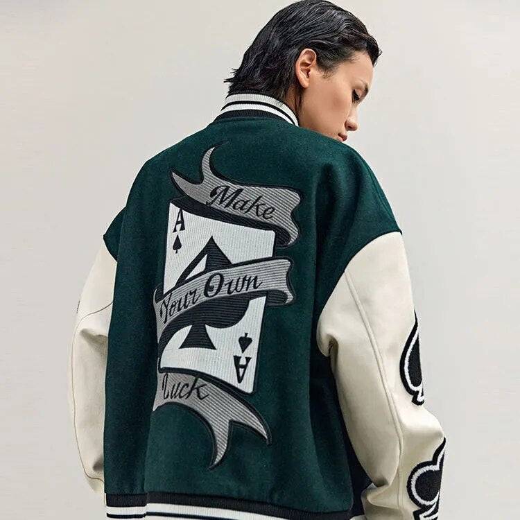 Green Varsity KURTKA