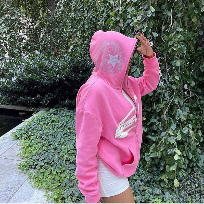 Pink Full Zip Bluza