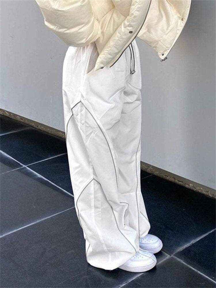 White Track Pants