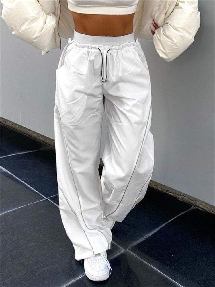 White Track Pants