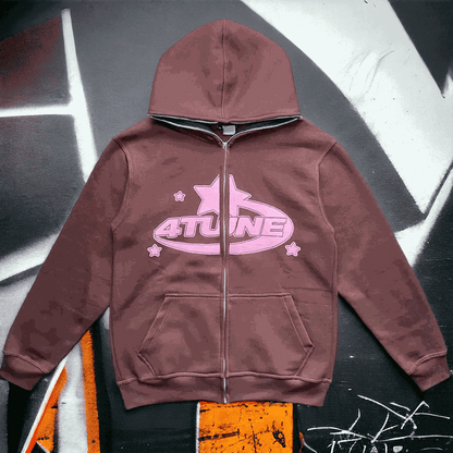 Brown Full Zip Bluza