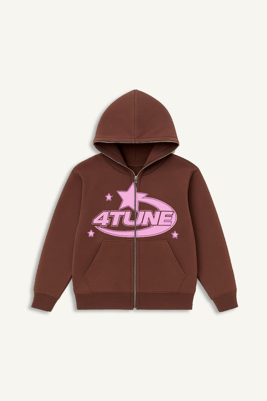 Brown Full Zip Bluza