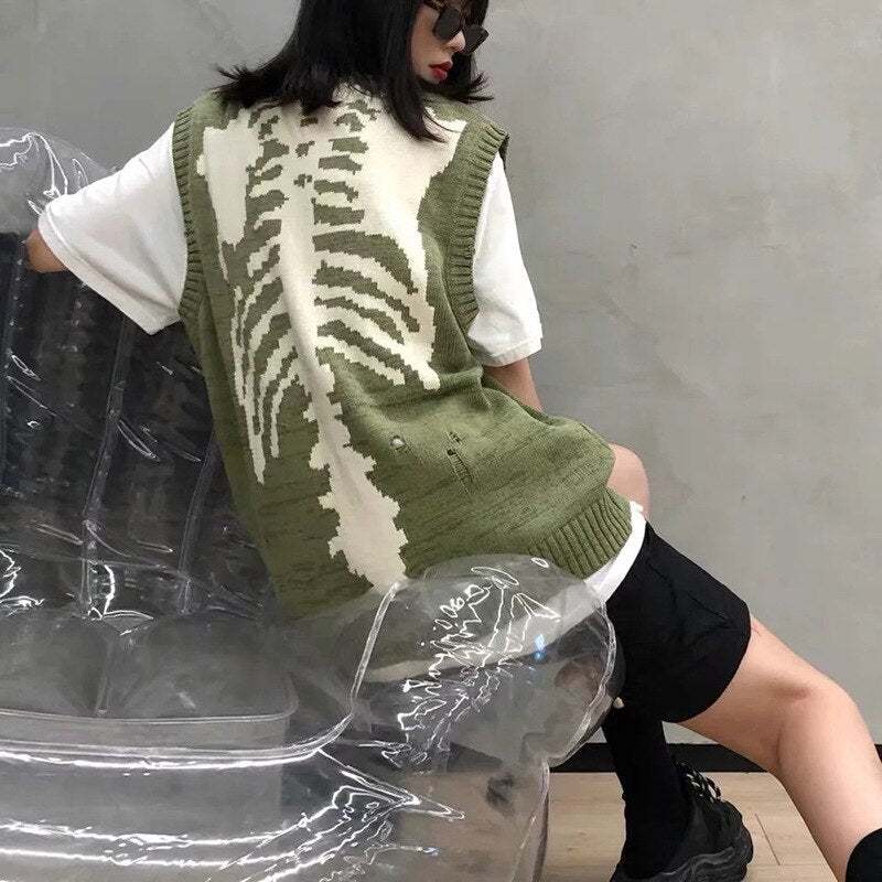 Green Skeleton Bluza