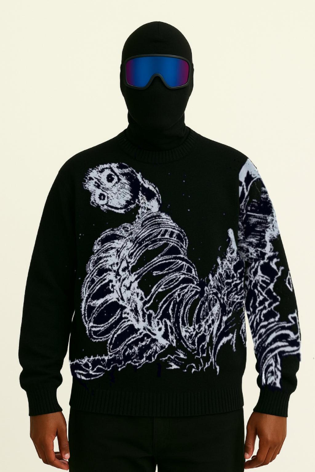 Sweter Squelette Y2K