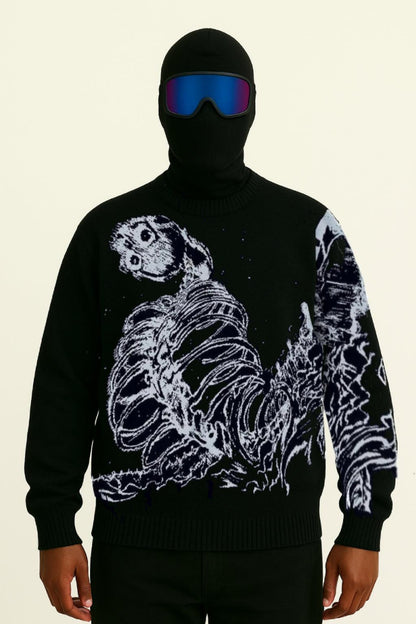 Sweter Squelette Y2K