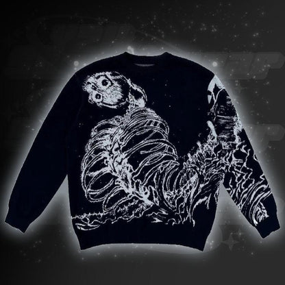 Sweter Squelette Y2K