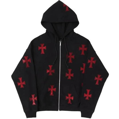 KURTKA Avec Croix Strass