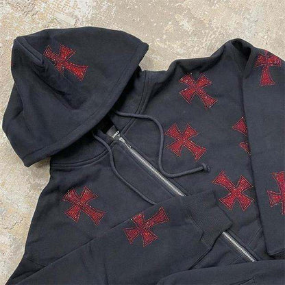KURTKA Avec Croix Strass