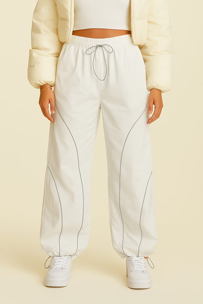 White Track Pants